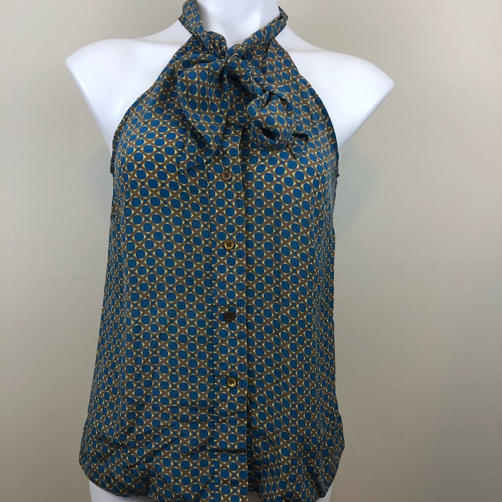Anthropologie Girls from Savoy silk top, sz 6